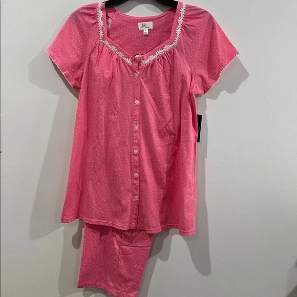 Pink Button-Up Pajama Set - Picture 5 of 13